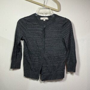 LOFT Men's Charcoal Cardigan Sweater